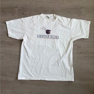 Vintage Waves White Edmonton Oilers signed tshirt